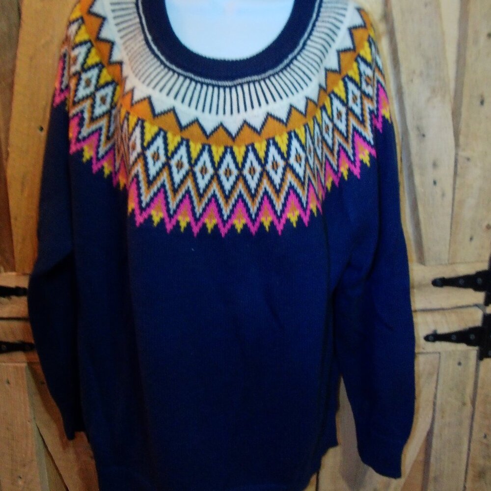 VTG Old Navy women's Pullover Ski Sweater- Navy Size XXL